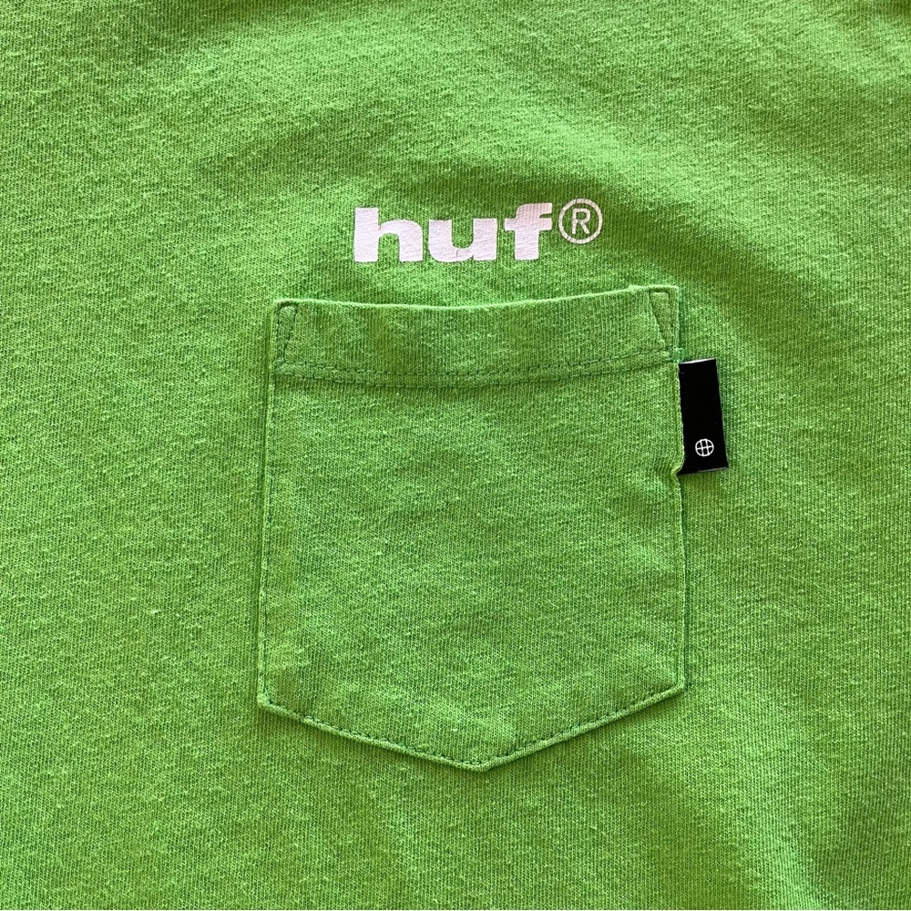 HUF Fire Hydrant Short Sleeve T-Shirt Size XL Neon Green Color - Picture 3 of 9